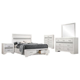 Miranda White 5-Piece Full Storage Bedroom Set
