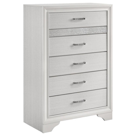 Miranda White 5-Piece Full Storage Bedroom Set by Coaster at Eve Furniture