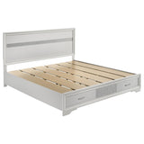 Miranda White 4-Piece Eastern King Platform Storage Bedroom Set by Coaster at Eve Furniture