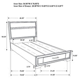 Miranda White 4-Piece Twin Storage Bedroom Set