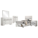 Miranda White 5-Piece Twin Storage Bedroom Set
