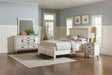 Franco Distressed White 4-Piece Eastern King Bedroom Set by Coaster at Eve Furniture