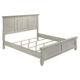 Franco Distressed White 4-Piece Eastern King Bedroom Set by Coaster at Eve Furniture