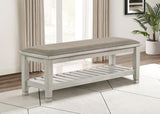 Franco Brown/Antique White Bench by Coaster at Eve Furniture