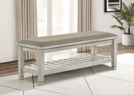 Franco Brown/Antique White Bench by Coaster at Eve Furniture