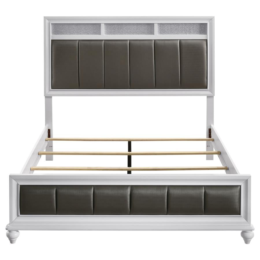 Barzini White 4-Piece Eastern King Panel Bedroom Set by Coaster at Eve Furniture