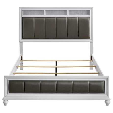Barzini White 4-Piece Eastern King Panel Bedroom Set by Coaster at Eve Furniture