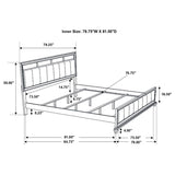 Barzini White 4-Piece Eastern King Panel Bedroom Set by Coaster at Eve Furniture