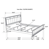 Barzini White 5-Piece California King Panel Bedroom Set by Coaster at Eve Furniture