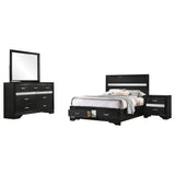 Miranda Black 4-Piece Full Storage Bedroom Set