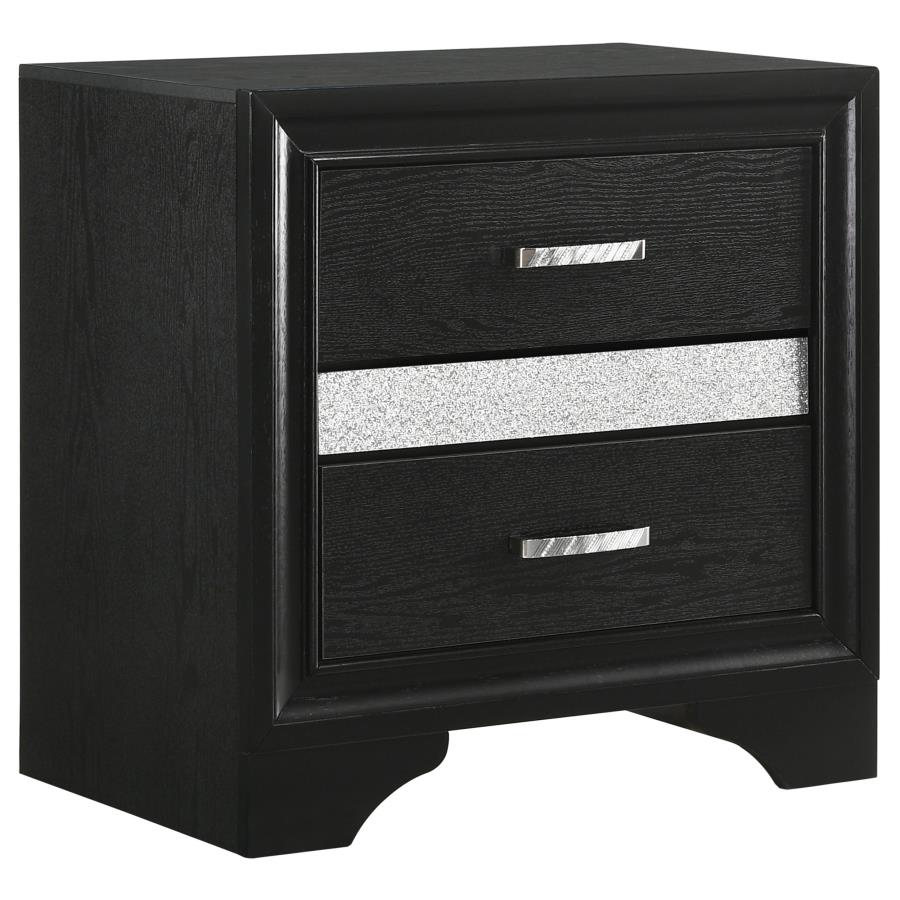 Miranda Black 4-Piece Full Storage Bedroom Set
