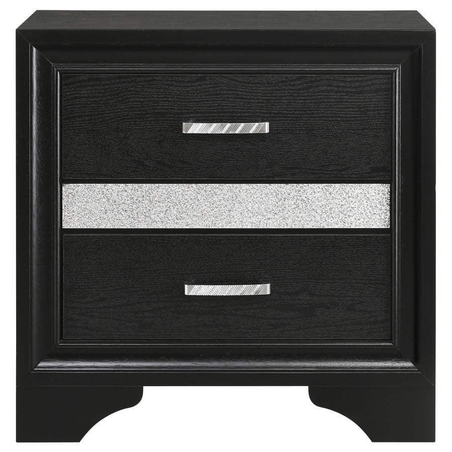 Miranda Black 4-Piece Full Storage Bedroom Set