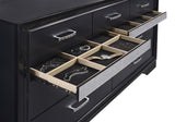 Juego de dormitorio Miranda Black de 5 piezas con almacenaje tamaño completo