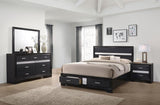 Miranda Black 4-Piece Eastern King Platform Storage Bedroom Set by Coaster at Eve Furniture