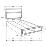 Miranda Black 5-Piece Twin Storage Bedroom Set