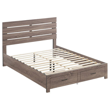 Brantford Barrel Oak 4-Piece Eastern King Bedroom Set by Coaster at Eve Furniture