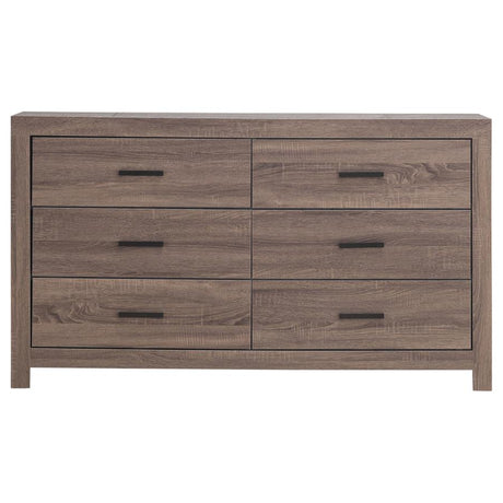 Brantford Barrel Oak 4-Piece Eastern King Bedroom Set by Coaster at Eve Furniture