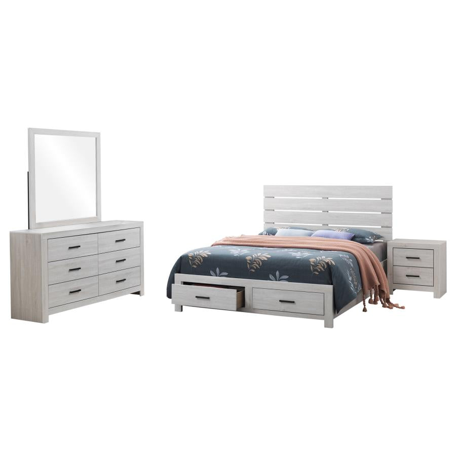 Brantford Coastal White 4-Piece Eastern King Bedroom Set by Coaster at Eve Furniture