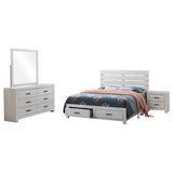 Brantford Coastal White 4-Piece Eastern King Bedroom Set by Coaster at Eve Furniture