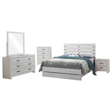 Brantford Coastal White 5-Piece Eastern King Panel Bedroom Set by Coaster at Eve Furniture
