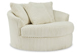 Lindyn Ivory Oversized Swivel Accent Chair