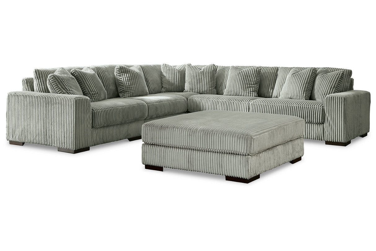 Lindyn Fog 5-Piece Sectional and Ottoman