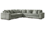 Lindyn Fog 5-Piece Sectional and Ottoman