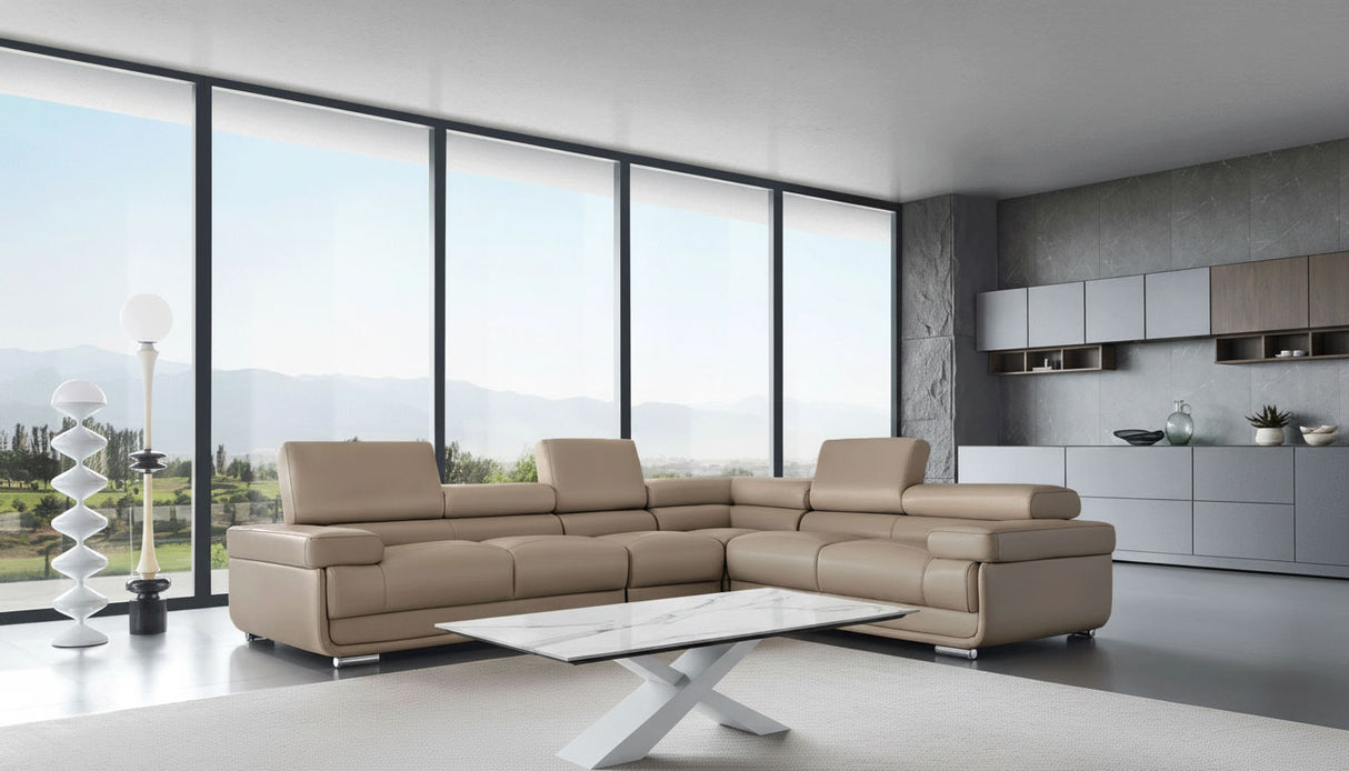 2119 Sectional - Cream Beige by ESF Furniture at Eve Furniture