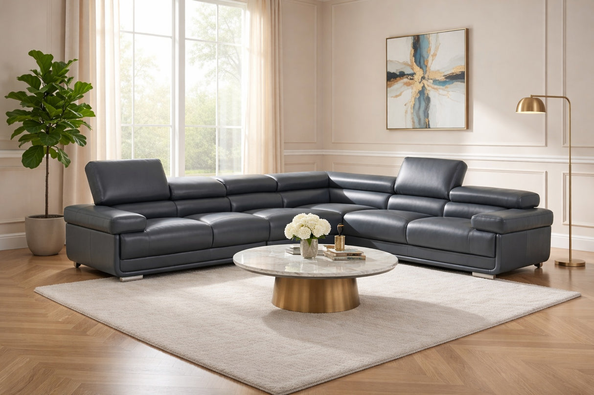 2119 Sectional Large Composition 2, Dark Grey by ESF Furniture at Eve Furniture