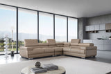 2119 Sectional with Extra Chair - Beige by ESF Furniture at Eve Furniture