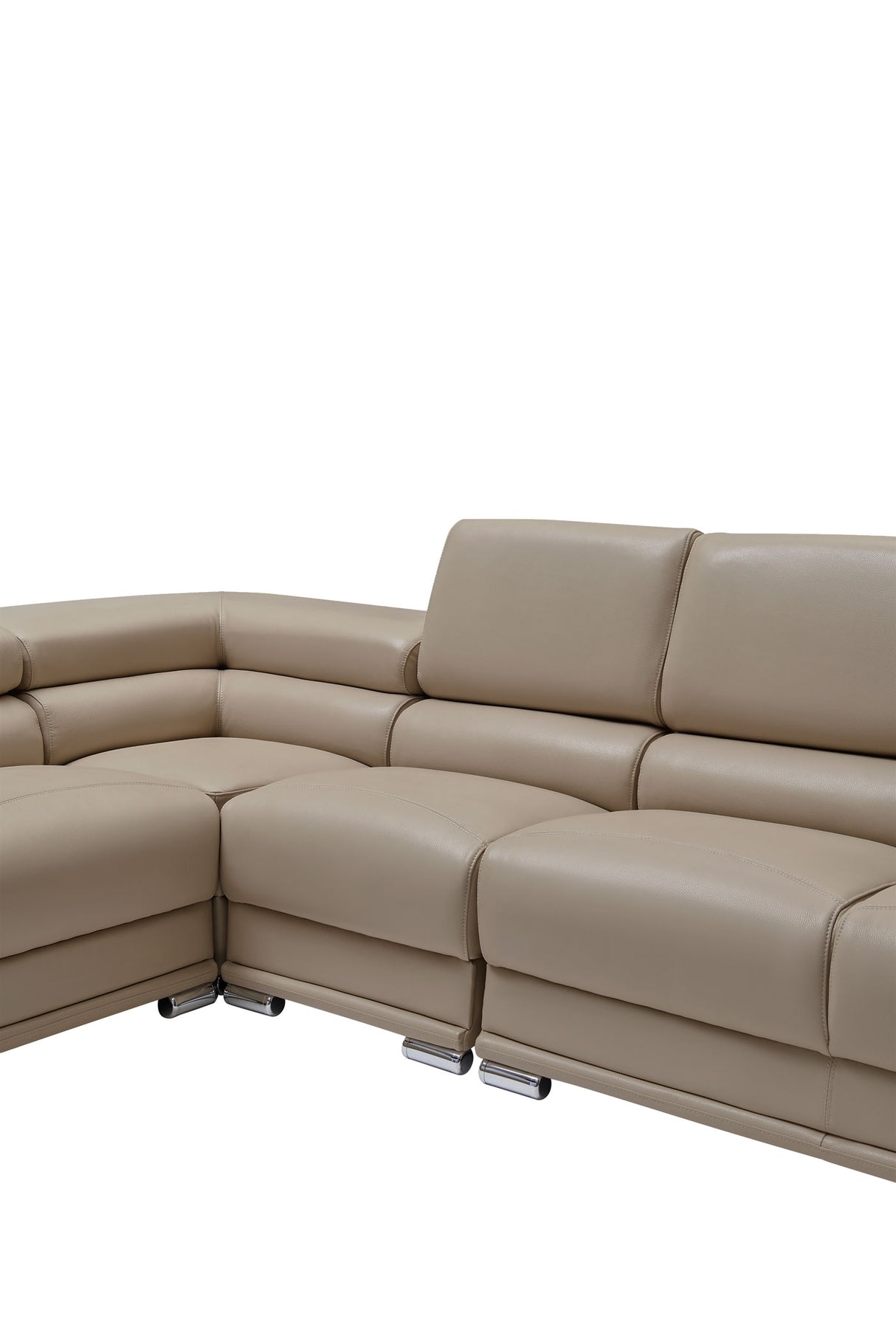 2119 Sectional with Extra Chair - Beige by ESF Furniture at Eve Furniture