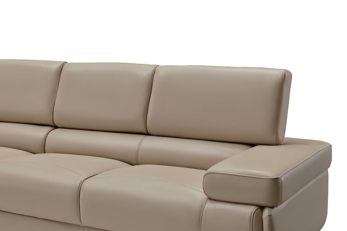 2119 Sectional with Extra Chair - Beige by ESF Furniture at Eve Furniture