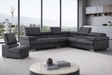 2119 Sectional with Extra Chair- Dark Grey, Composition 2 by ESF Furniture at Eve Furniture