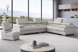 2119 Sectional with Extra Chair - Light Grey by ESF Furniture at Eve Furniture