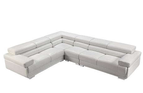 2119 Sectional with Extra Chair - White by ESF Furniture at Eve Furniture