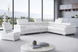 2119 Sectional with Extra Chair - White by ESF Furniture at Eve Furniture
