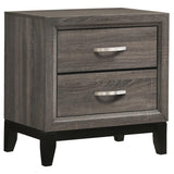 Juego de dormitorio de 4 piezas con panel completo Watson Grey Oak