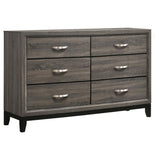 Juego de dormitorio de 4 piezas con panel completo Watson Grey Oak