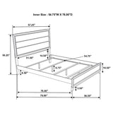 Juego de dormitorio de panel completo de 5 piezas Watson Roble Gris