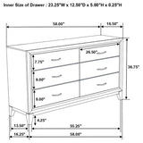 Juego de dormitorio de panel completo de 5 piezas Watson Roble Gris