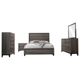 Watson Gray Oak/Black 5-Piece California King Panel Bedroom Set by Coaster at Eve Furniture