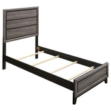 Juego de dormitorio de 4 piezas Watson Gray Oak con panel doble