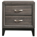 Juego de dormitorio de 4 piezas Watson Gray Oak con panel doble