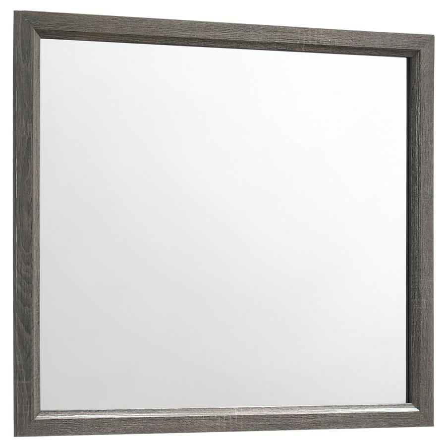 Juego de dormitorio de 4 piezas Watson Gray Oak con panel doble