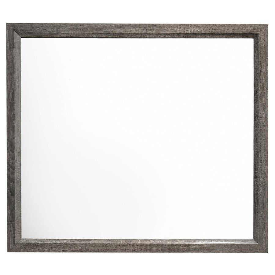 Juego de dormitorio de 4 piezas Watson Gray Oak con panel doble