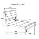 Juego de dormitorio de 4 piezas Watson Gray Oak con panel doble