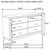 Juego de dormitorio de 4 piezas Watson Gray Oak con panel doble