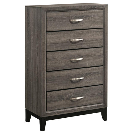 Watson Gray Oak 5-Piece Twin Panel Bedroom Set by Coaster at Eve Furniture