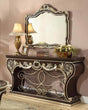 HD-213 Cherry Brown/Metallic Antique Gold Highlights Console Table by Homey Design at Eve Furniture