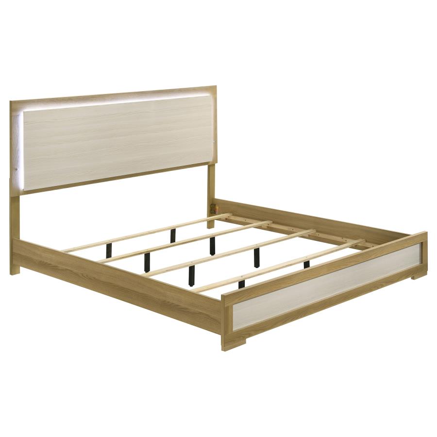 Hyland Natural 4-Piece Eastern King Bedroom Set by Coaster at Eve Furniture